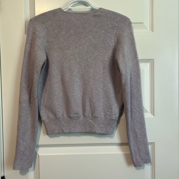 Madewell Lavender Lilac Women's Pullover Faux Wrap Sweater - Picture 4 of 6